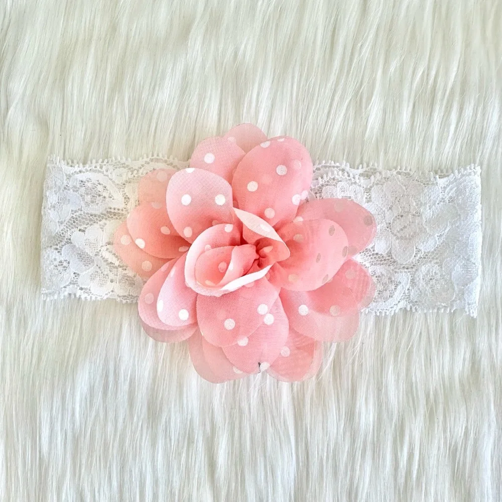 POLKA DOT LACE HEADBAND